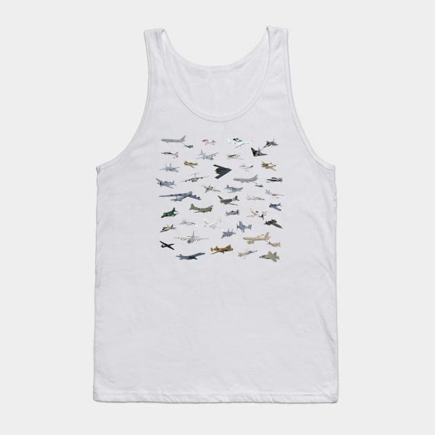 American Military Airplanes Tank Top by NorseTech